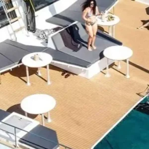 Largest luxury catamaran in Crete sailing from Kissamos to Balos and Gramvoussa, featuring a modern design, spacious decks, and crystal-clear turquoise waters.