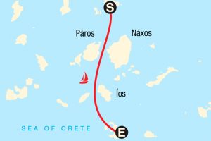 Mykonos-to-Santorini-Route