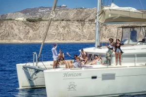 Santorini Catamaran Captain Image